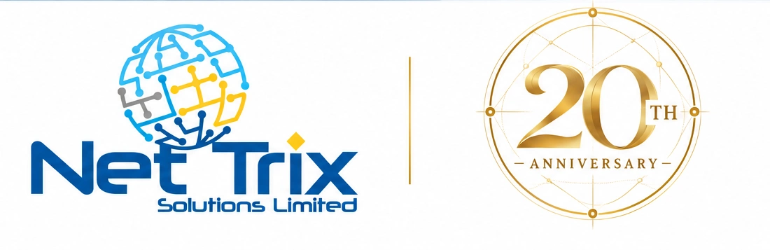 Net-Trix Solutions Limited — 20th anniversary gold commemorative seal